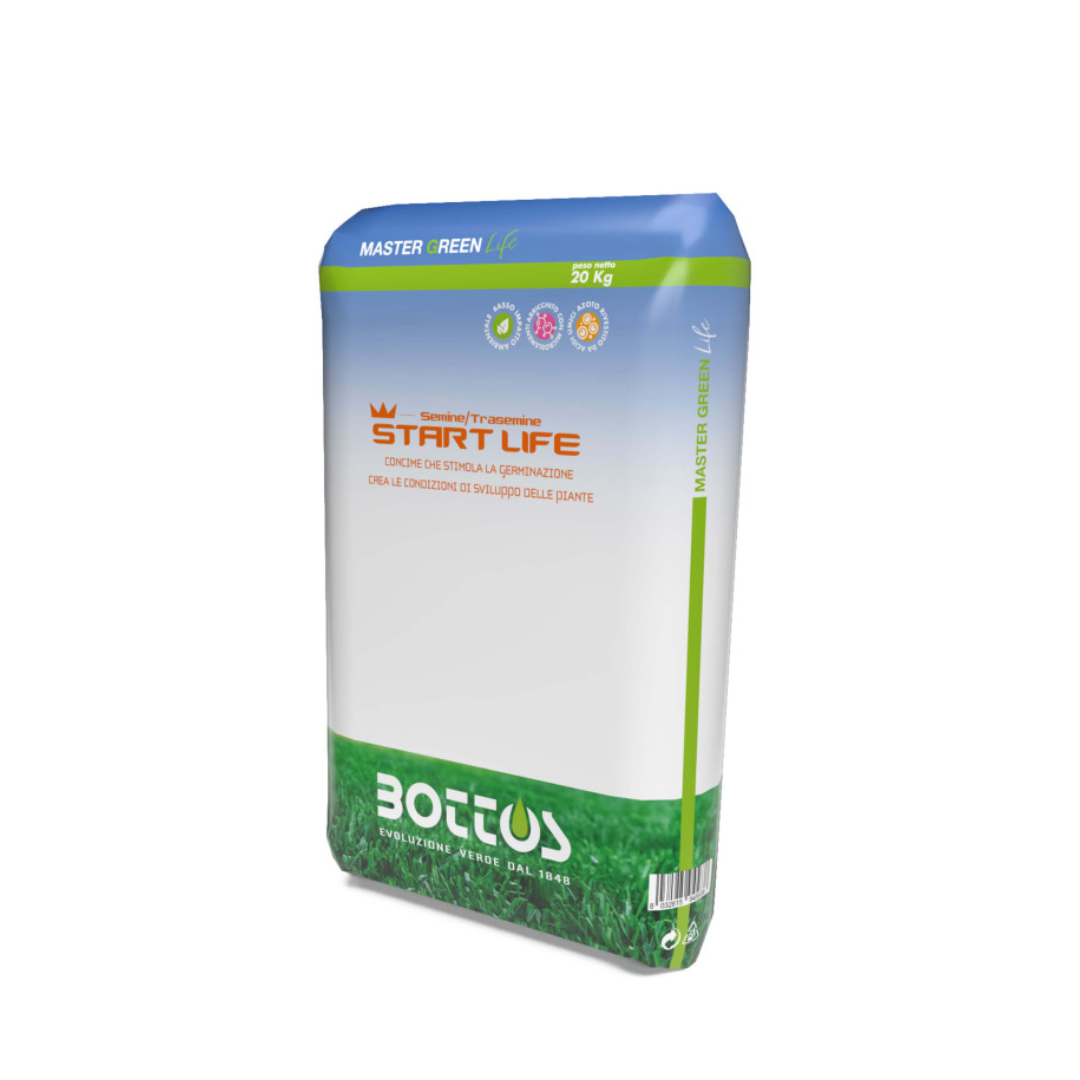 Concime starter Start Life Master Green Life Bottos per semine e trasemine, sacco da 20 kg