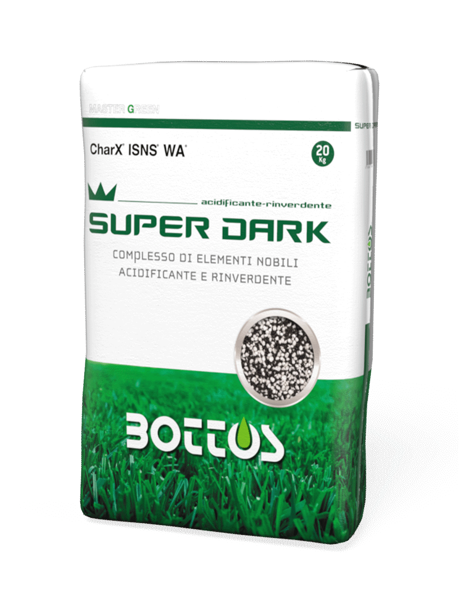 Concime rinverdente Super Dark CharX Master Green Bottos, sacco da 20 kg