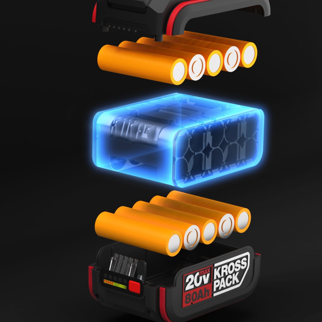 Batteria 20V 8Ah KRESS KAB08 in uso