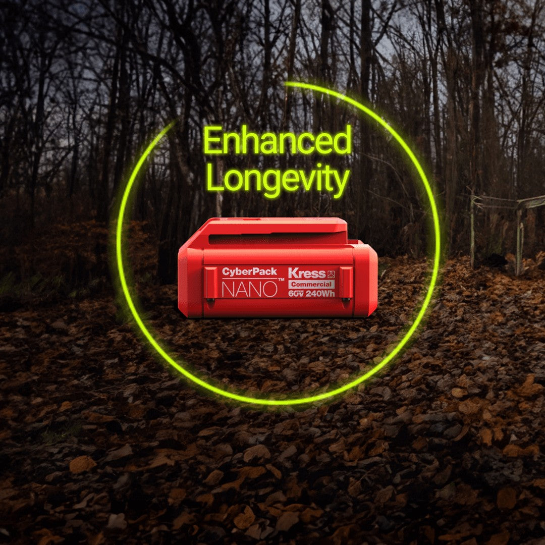 Batteria CyberPack Nano 60V 240 Wh KRESS KAC800 in uso